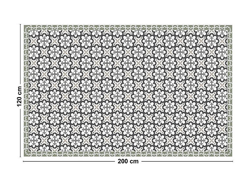 Tapis antidérapant - Cassandre - vinyle - int./ext. - Vert - 120x200cm