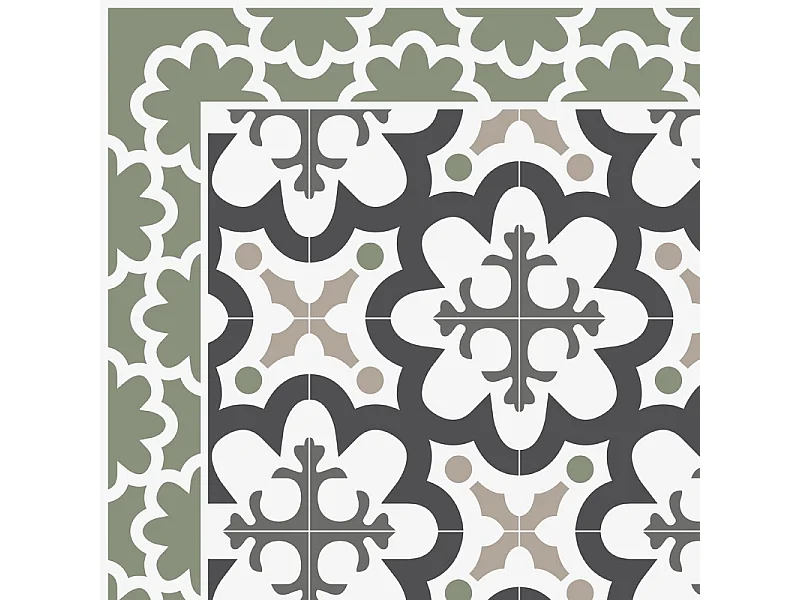 Tapis antidérapant - Cassandre - vinyle - int./ext. - Vert - 120x200cm