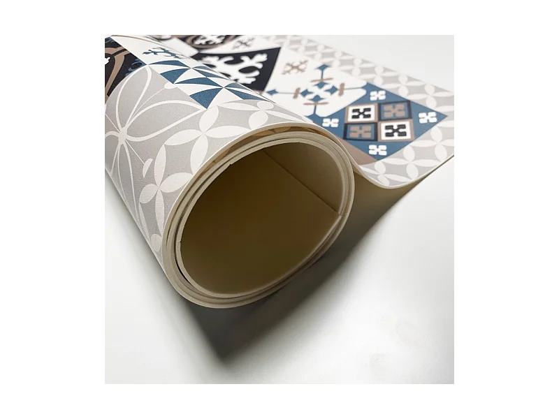 Tapis antidérapant - Ciment Style Dulce - vinyle - int./ext. - Bleu - 50x120cm