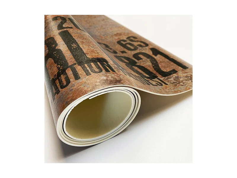 Tapis antidérapant - Full Metal - vinyle - int./ext. - Marron - 120x200cm