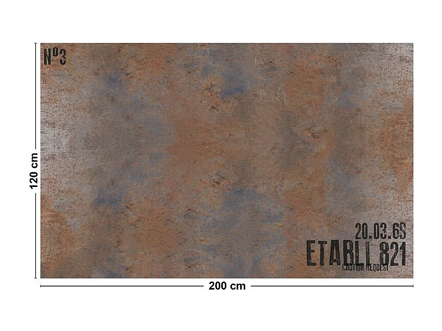 Tapis antidérapant - Full Metal - vinyle - int./ext. - Marron - 120x200cm