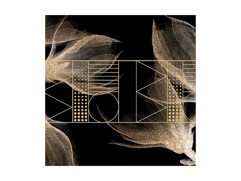 Tapis antidérapant - Boho Chic - vinyle - int./ext. - Noir - 50x200cm