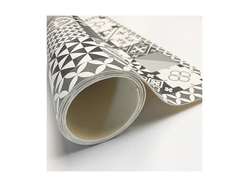 Tapis antidérapant - Ciment Style Gris - vinyle - int./ext. - Gris - 50x120cm