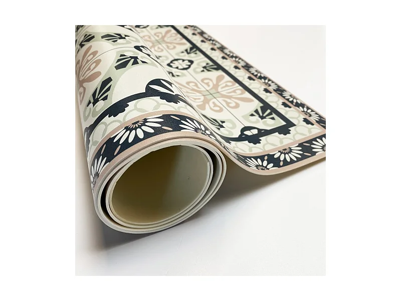 Tapis antidérapant - CC Léonie - vinyle - int./ext. - Bleu - 50x200cm