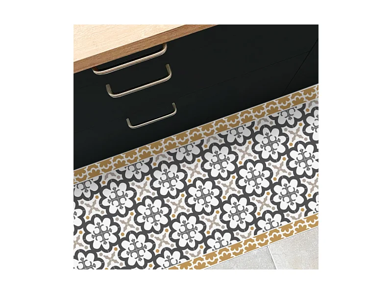 Tapis antidérapant - Cassandre - vinyle - int./ext. - Multicolore - 50x200cm