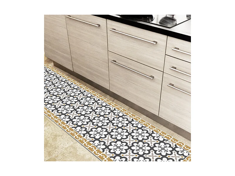 Tapis antidérapant - Cassandre - vinyle - int./ext. - Multicolore - 50x200cm