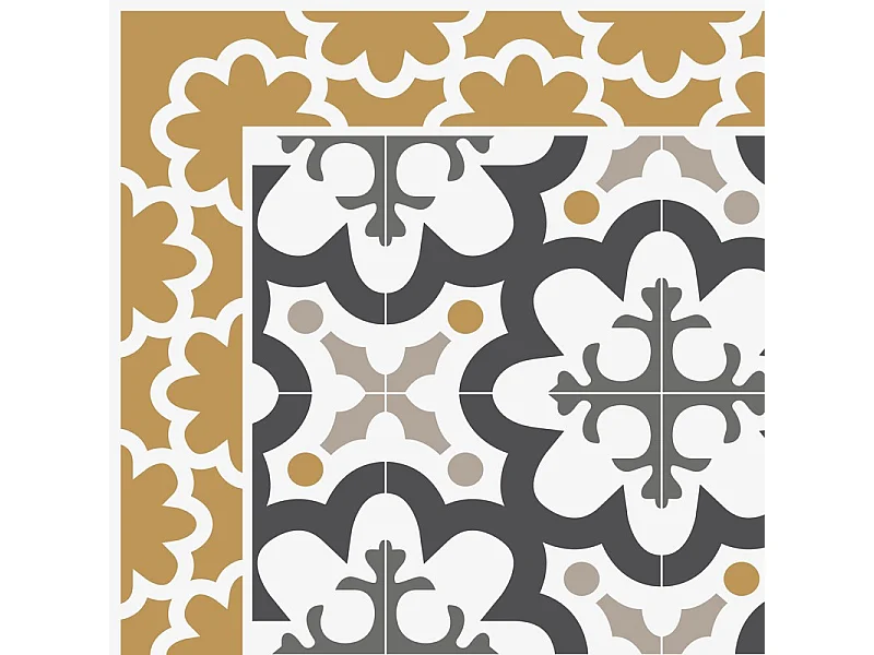 Tapis antidérapant - Cassandre - vinyle - int./ext. - Multicolore - 50x200cm