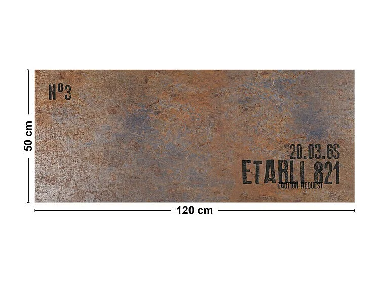 Tapis antidérapant - Full Metal - vinyle - int./ext. - Marron - 50x120cm