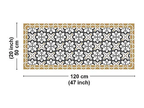 Tapis antidérapant - Cassandre - vinyle - int./ext. - Multicolore - 50x120cm