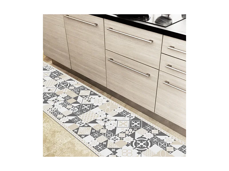 Tapis antidérapant - CS Sable - vinyle - int./ext. - Beige - 50x200cm