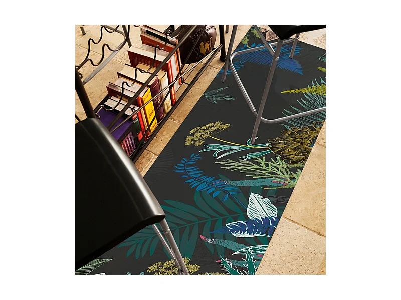 Tapis antidérapant - Jungle - vinyle - int./ext. - Multicolore - 50x200cm