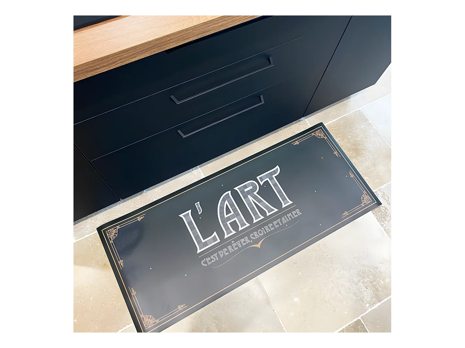 Tapis Vinyle Médium l 50xL120cm - Art Rétro - Vinyle