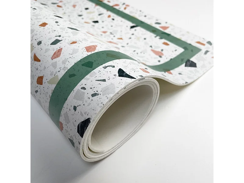 Tapis antidérapant - Terrazzo - vinyle - int./ext. - Multicolore - 50x120cm