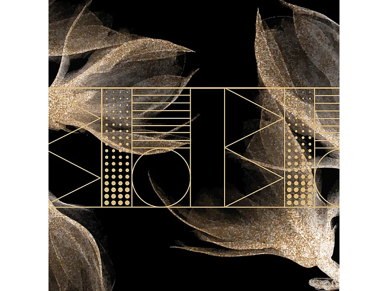 Tapis antidérapant - Boho Chic - vinyle - int./ext. - Noir - 120x200cm