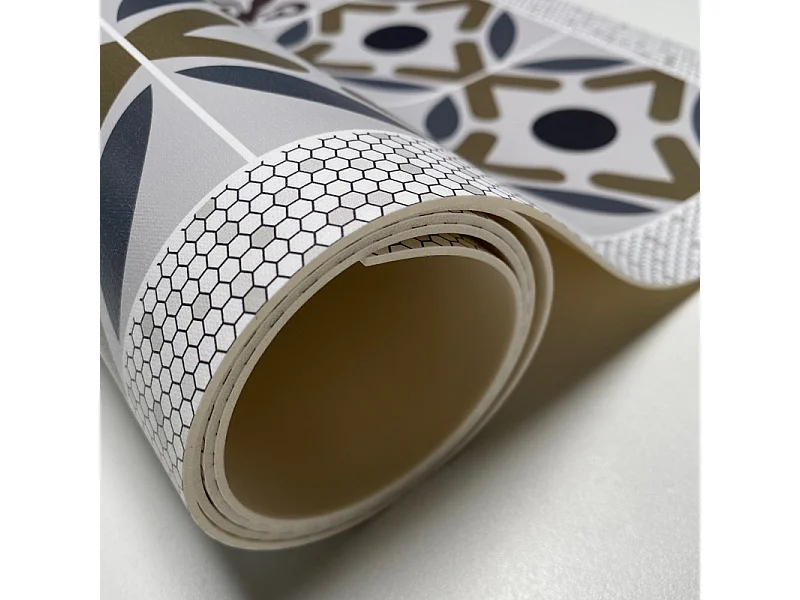 Tapis antidérapant - Naples - vinyle - int./ext. - Multicolore - 50x200cm