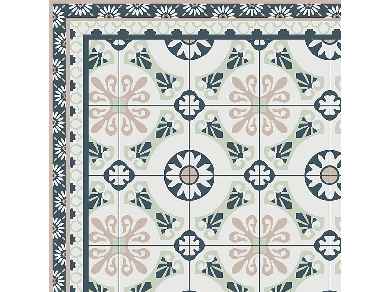 Tapis antidérapant - CC Léonie - vinyle - int./ext. - Bleu - 50x120cm