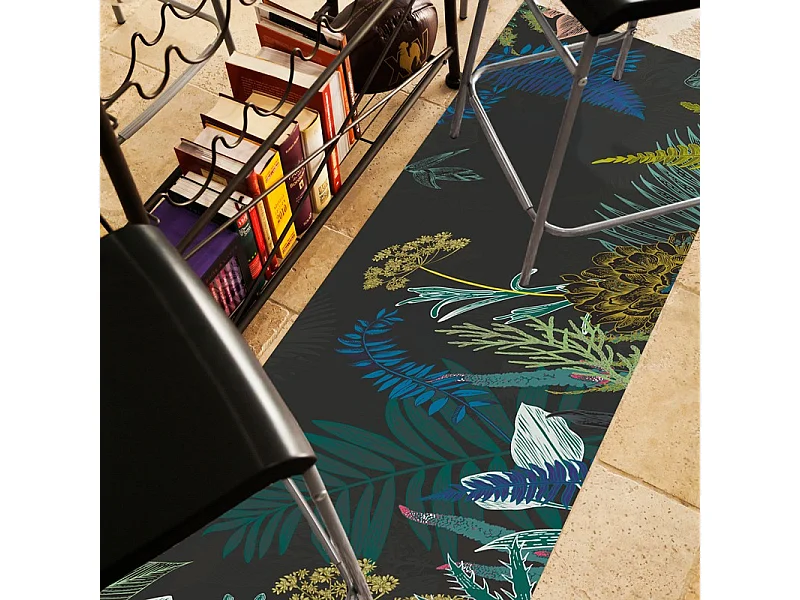 Tapis antidérapant - Jungle - vinyle - int./ext. - Multicolore - 50x120cm