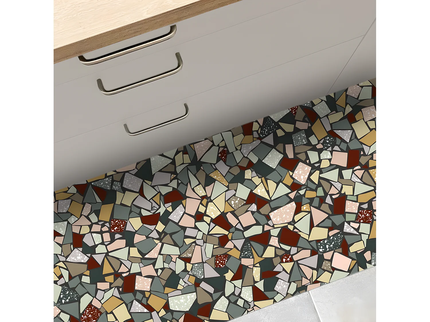 Tapis Vinyle Médium bis l 50xL200cm - Fragments - Vinyle