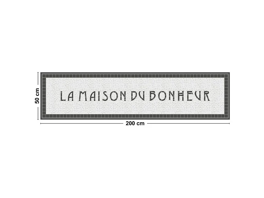 Tapis antidérapant - Tesselle - vinyle - int./ext. - Gris - 50x200cm