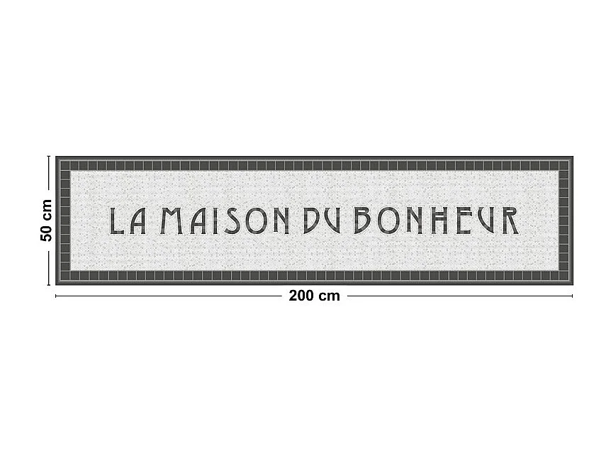 Tapis antidérapant - Tesselle - vinyle - int./ext. - Gris - 50x200cm