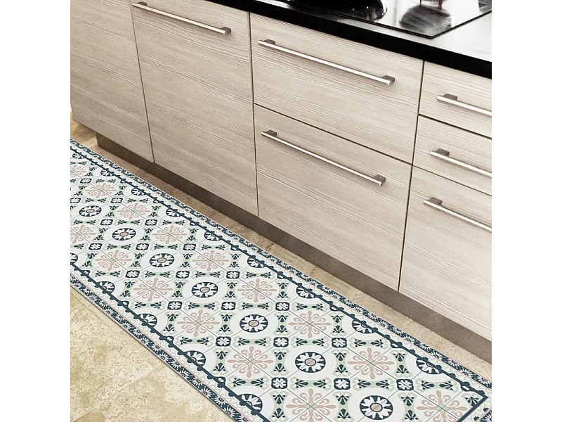 Tapis antidérapant - CC Léonie - vinyle - int./ext. - Bleu - 120x200cm