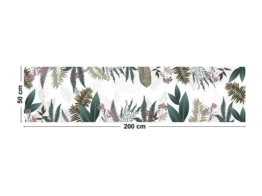 Tapis antidérapant - Sweet Jungle - vinyle - int./ext. - Multicolore - 50x200cm
