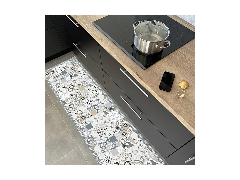 Tapis antidérapant - JC Dulce - vinyle - int./ext. - Bleu - 120x200cm
