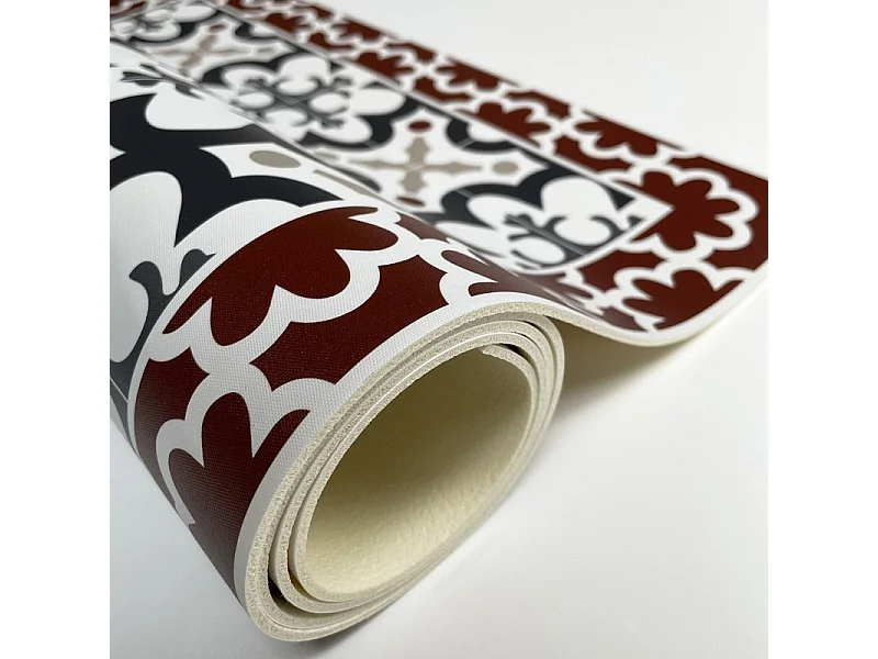 Tapis antidérapant - Cassandre - vinyle - int./ext. - Multicolore - 50x200cm