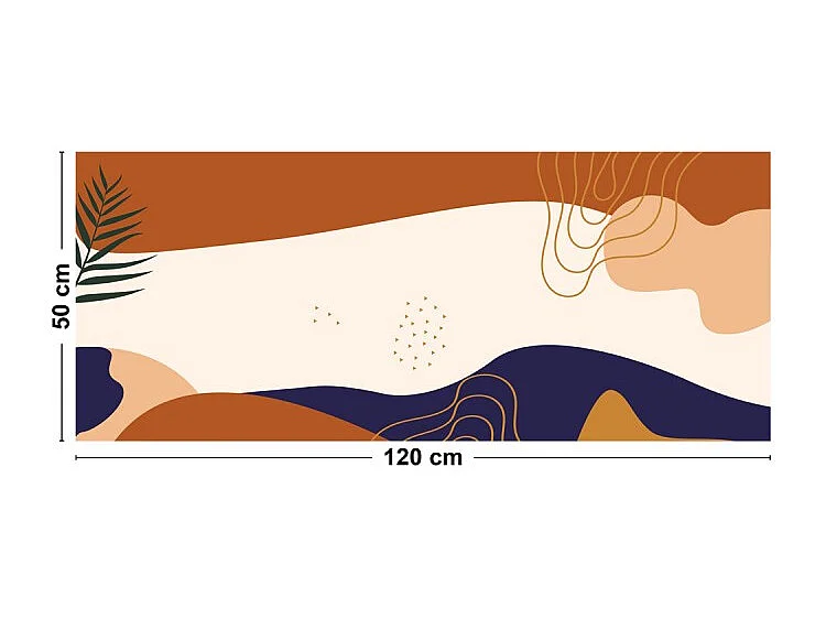 Tapis antidérapant - Dune - vinyle - int./ext. - Beige - 50x120cm