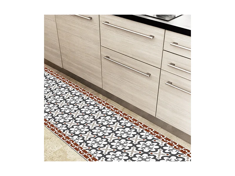 Tapis antidérapant - Cassandre - vinyle - int./ext. - Multicolore - 120x200cm