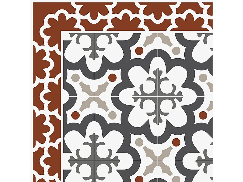 Tapis antidérapant - Cassandre - vinyle - int./ext. - Multicolore - 120x200cm