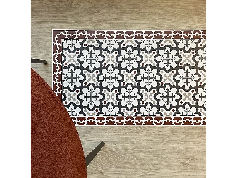 Tapis antidérapant - Cassandre - vinyle - int./ext. - Multicolore - 120x200cm