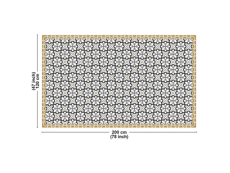 Tapis antidérapant - Cassandre - vinyle - int./ext. - Multicolore - 120x200cm