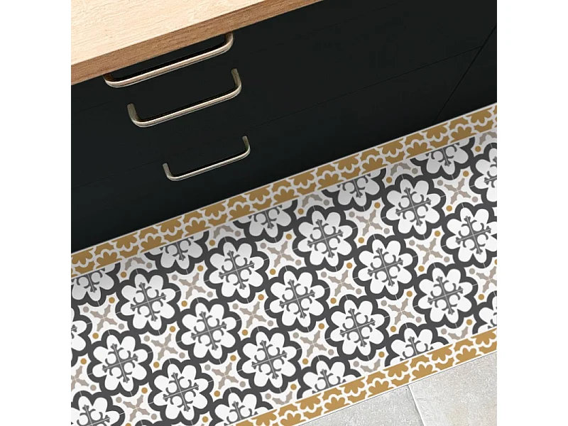 Tapis antidérapant - Cassandre - vinyle - int./ext. - Multicolore - 120x200cm