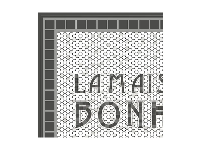 Tapis antidérapant - Tesselle - vinyle - int./ext. - Gris - 120x200cm