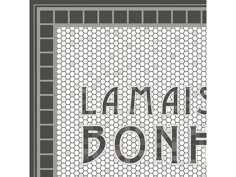 Tapis antidérapant - Tesselle - vinyle - int./ext. - Gris - 120x200cm