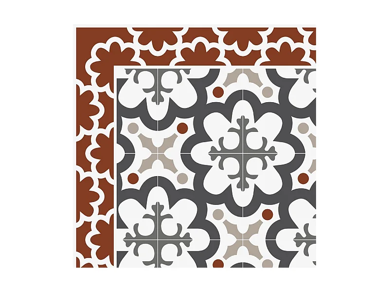 Tapis antidérapant - Cassandre - vinyle - int./ext. - Multicolore - 50x120cm