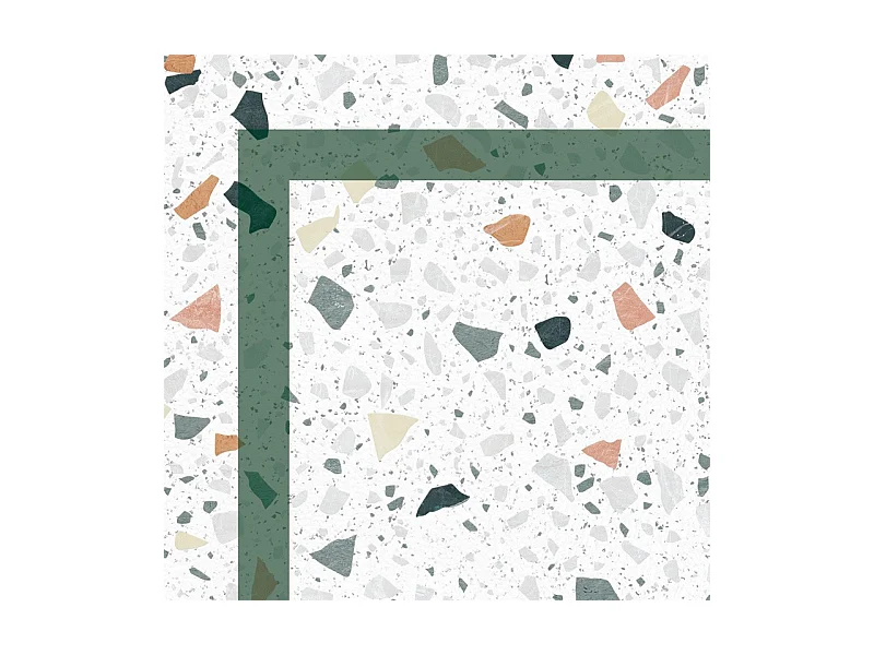 Tapis antidérapant - Terrazzo - vinyle - int./ext. - Multicolore - 120x200cm