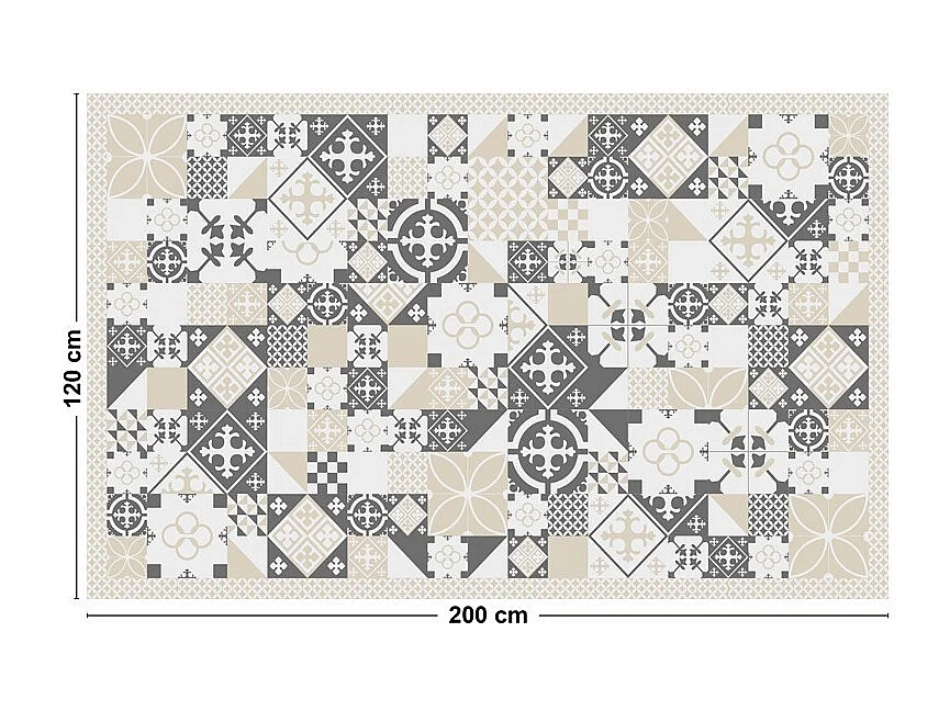 Tapis antidérapant - CS Sable - vinyle - int./ext. - Beige - 120x200cm