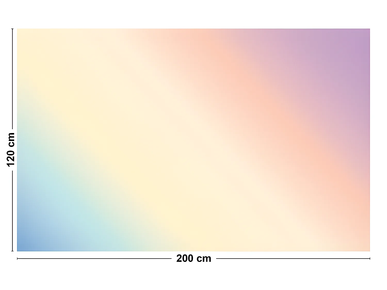 Tapis Vinyle Large l120xH200cm - Rainbow - Vinyle