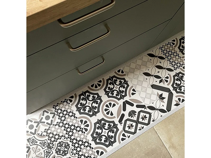 Tapis antidérapant - Naples - vinyle - int./ext. - Multicolore - 50x200cm