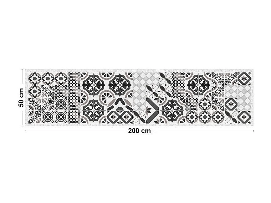 Tapis antidérapant - Naples - vinyle - int./ext. - Multicolore - 50x200cm