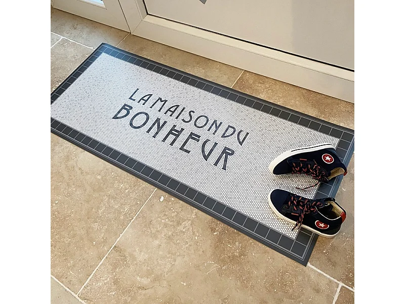 Tapis antidérapant - Tesselle - vinyle - int./ext. - Gris - 50x120cm