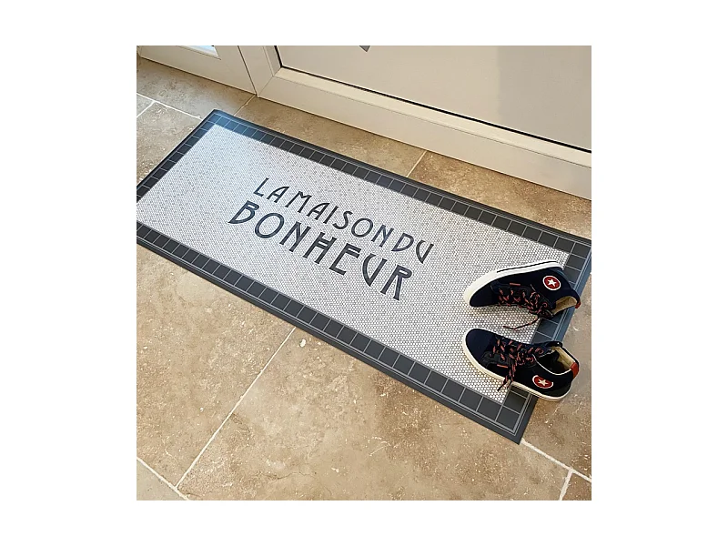 Tapis antidérapant - Tesselle - vinyle - int./ext. - Gris - 50x120cm