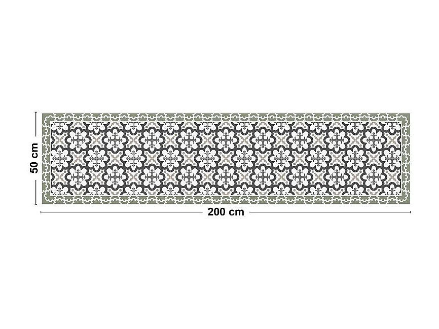 Tapis antidérapant - Cassandre - vinyle - int./ext. - Vert - 50x200cm