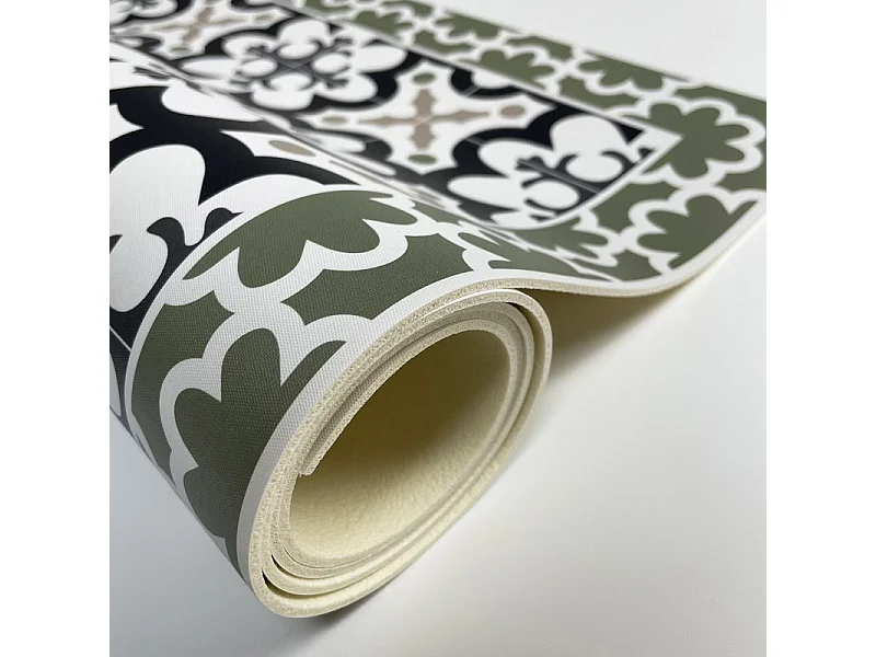 Tapis antidérapant - Cassandre - vinyle - int./ext. - Vert - 50x200cm