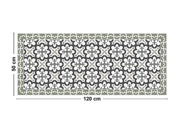 Tapis antidérapant - Cassandre - vinyle - int./ext. - Vert - 50x120cm