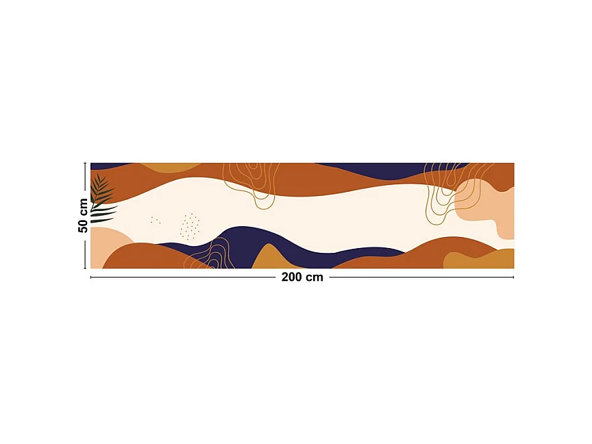 Tapis antidérapant - Dune - vinyle - int./ext. - Beige - 50x200cm