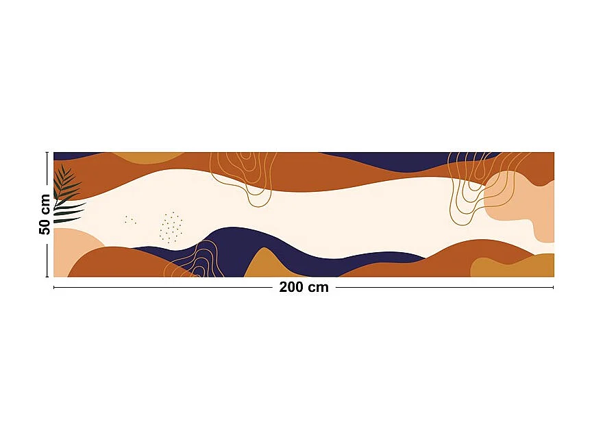 Tapis antidérapant - Dune - vinyle - int./ext. - Beige - 50x200cm