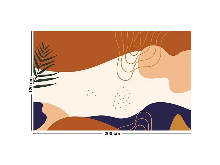 Tapis antidérapant - Dune - vinyle - int./ext. - Beige - 120x200cm